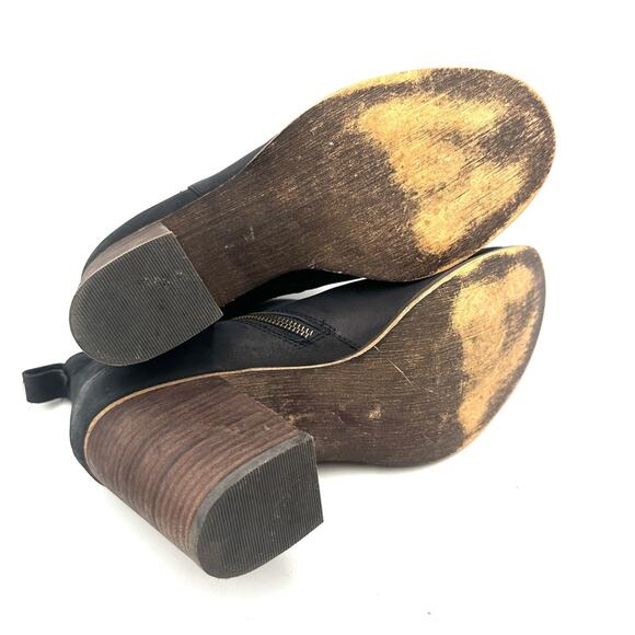 BP -  women's leather booties LANCE ankle side zip leather block heel size US 11 - Picture 8 of 10